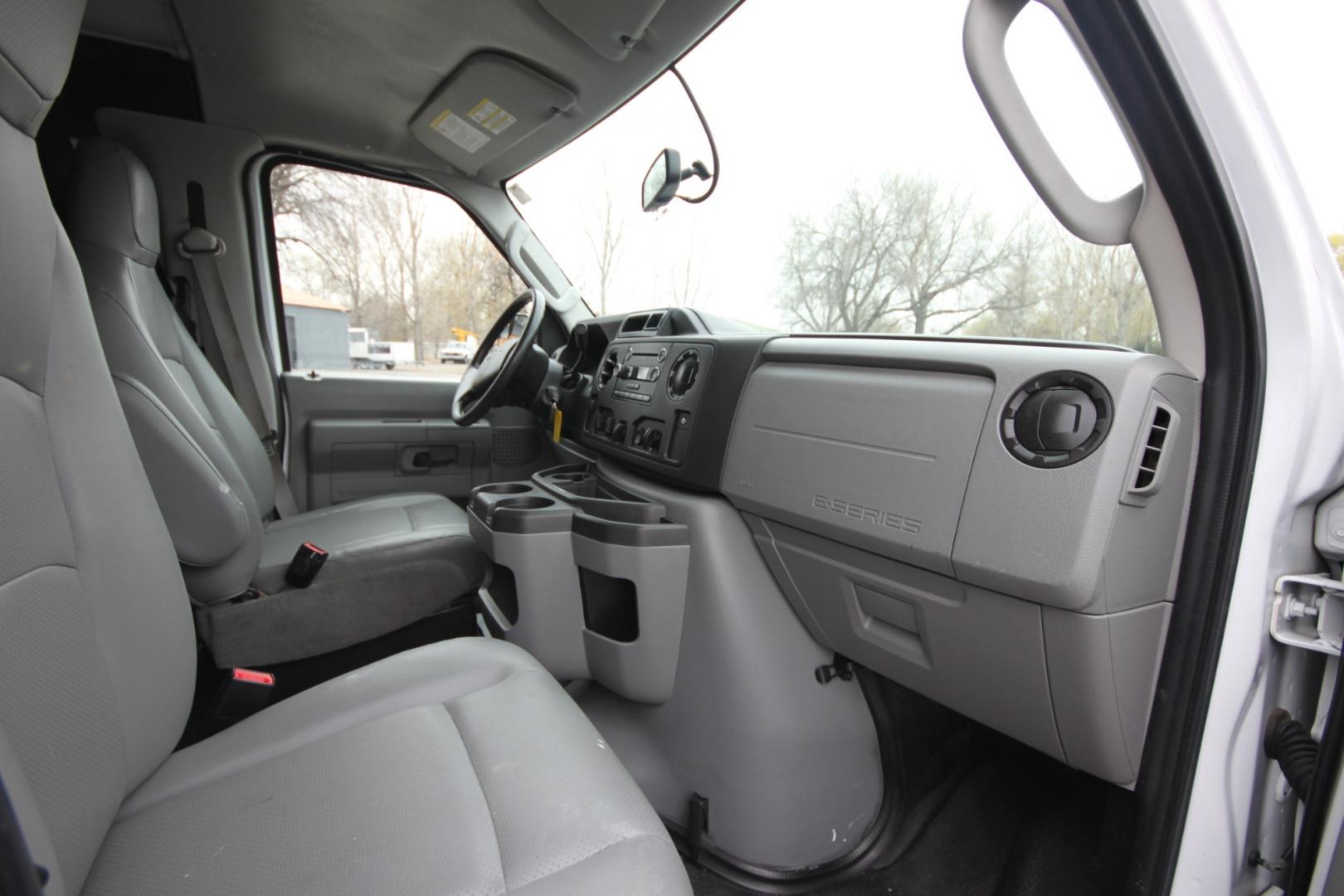 2014 White /Grey Ford E-Series Van (1FTSS3EL3ED) with an 5.4L V8 engine, Automatic transmission, located at 4562 State Avenue, Billings, MT, 59101, (406) 896-9833, 45.769516, -108.526772 - 2014 Ford E-350 Super Duty Extended Cargo Van - One owner - 62,000 miles! 5.4L V8 SOHC 16V FFV Engine - 4 speed automatic transmission - rear wheel drive - 62,752 miles - One owner - Inspected and serviced - Ready to go to work today! Air conditioning - tilt steering wheel - AM/FM audio - powe - Photo#12